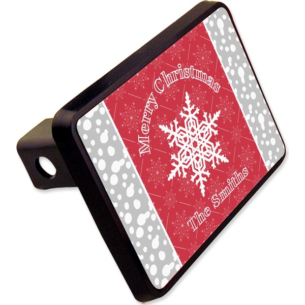 Custom Snowflakes Rectangular Trailer Hitch Cover - 2" (Personalized)