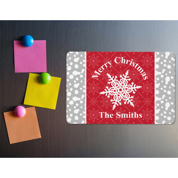 Snowflakes Rectangular Fridge Magnet - LIFESTYLE
