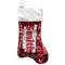 Snowflakes Red Sequin Stocking - Front