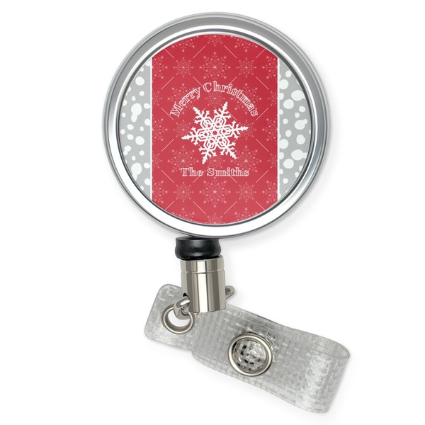 Custom Snowflakes Retractable Badge Reel (Personalized)