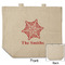 Snowflakes Reusable Cotton Grocery Bag - Front & Back View