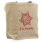 Snowflakes Reusable Cotton Grocery Bag - Front View