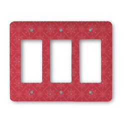 Snowflakes Rocker Style Light Switch Cover - Three Switch
