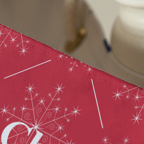 Snowflakes Large Rope Tote - Close Up View