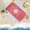 Snowflakes Round Beach Towel Lifestyle