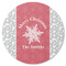 Snowflakes Round Rubber Backed Coaster (Personalized)