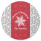 Snowflakes Round Rubber Backed Coaster (Personalized)