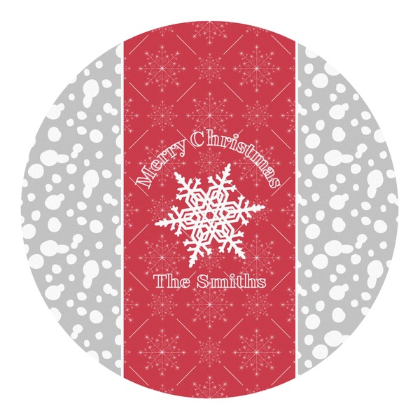 Custom Snowflakes Round Decal - Large (Personalized)