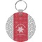 Snowflakes Round Keychain (Personalized)