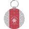 Snowflakes Round Plastic Keychain (Personalized)