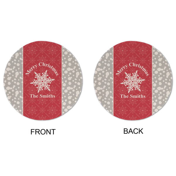 Snowflakes Round Linen Placemats - APPROVAL (double sided)