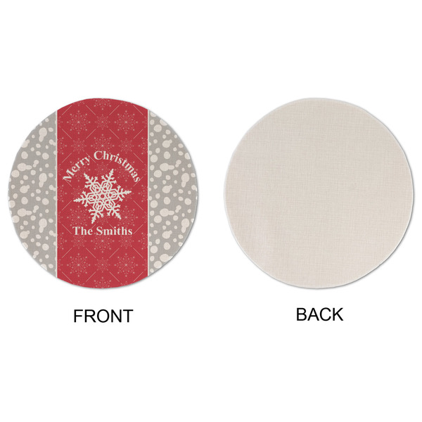 Snowflakes Round Linen Placemats - APPROVAL (single sided)