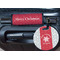 Snowflakes Round Luggage Tag & Handle Wrap - In Context