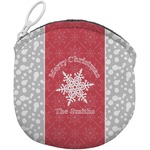 Snowflakes Round Coin Purse (Personalized)