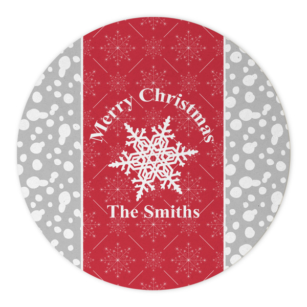 Snowflakes Round Paper Coaster - Approval