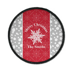 Snowflakes Iron On Round Patch w/ Name or Text