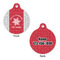 Snowflakes Round Pet ID Tag - Large - Approval