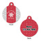 Snowflakes Round Pet Tag - Front & Back