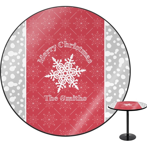 Custom Snowflakes Round Table (Personalized)