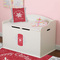Snowflakes Round Wall Decal on Toy Chest