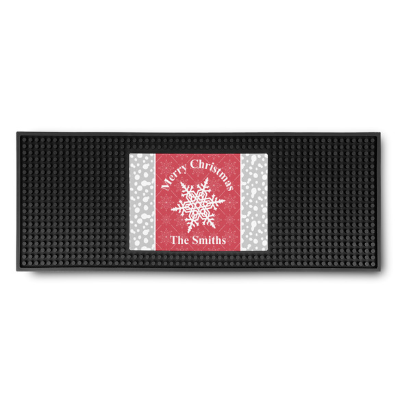 Custom Snowflakes Rubber Bar Mat (Personalized)