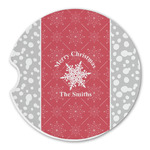 Snowflakes Sandstone Car Coaster - Single (Personalized)
