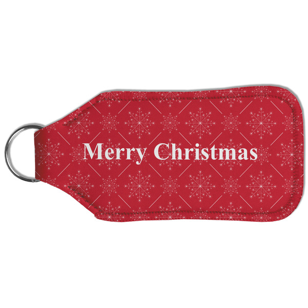 Snowflakes Sanitizer Holder Keychain - Large (Back)