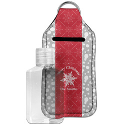 Snowflakes Hand Sanitizer & Keychain Holder - Large (Personalized)