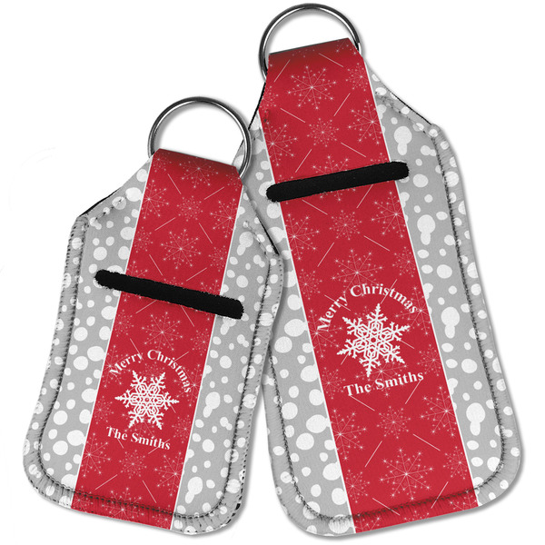 Snowflakes Sanitizer Holder Keychain - Parent Main
