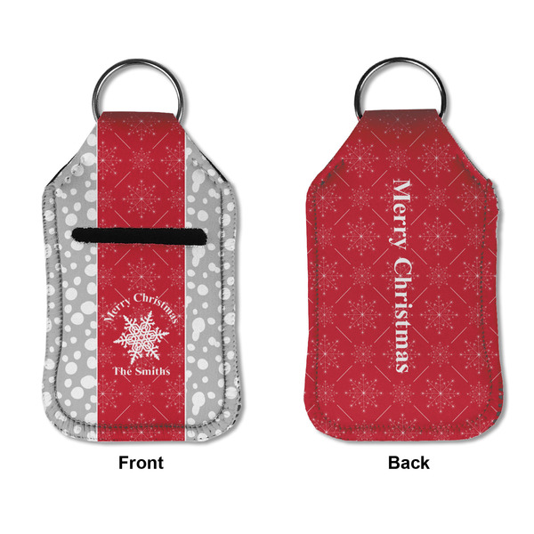 Snowflakes Sanitizer Holder Keychain - Small APPROVAL (Flat)