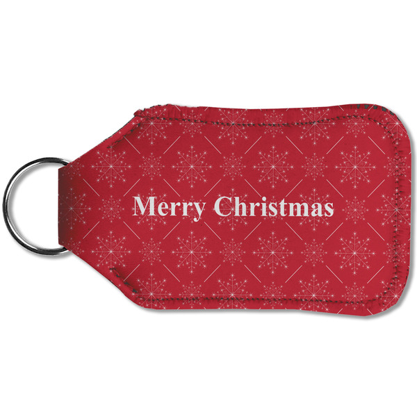 Snowflakes Sanitizer Holder Keychain - Small (Back)