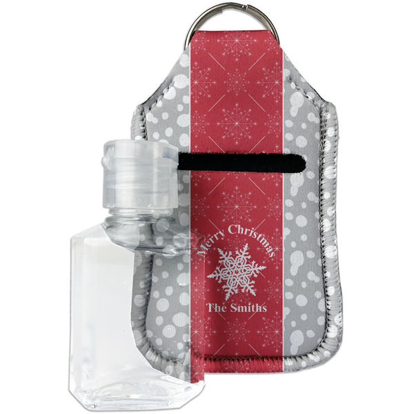 Custom Snowflakes Hand Sanitizer & Keychain Holder - Small (Personalized)