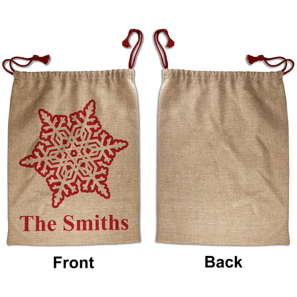 Snowflakes Santa Bag - Approval - Front