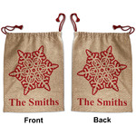 Snowflakes Santa Sack - Front & Back (Personalized)
