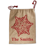 Snowflakes Santa Sack - Front (Personalized)