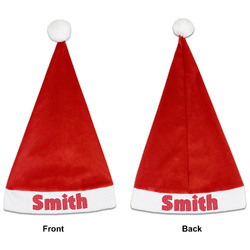 Snowflakes Santa Hat - Front & Back (Personalized)