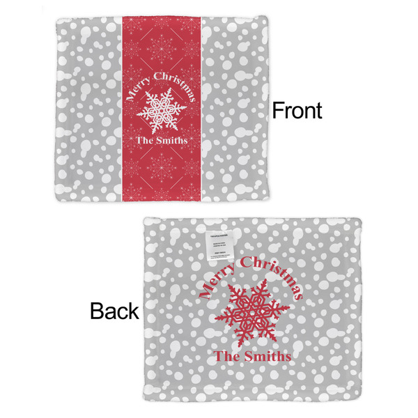 Snowflakes Security Blanket - Front & Back View
