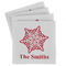 Snowflakes Set of 4 Sandstone Coasters - Front View