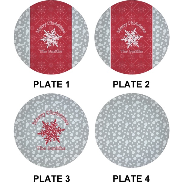 Snowflakes Set of Appetizer / Dessert Plates (Approval)