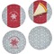 Snowflakes Set of 4 Glass Appetizer / Dessert Plate 8" (Personalized)