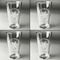 Snowflakes Set of Four Engraved Beer Glasses - Individual View