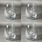 Snowflakes Set of Four Personalized Stemless Wineglasses (Approval)