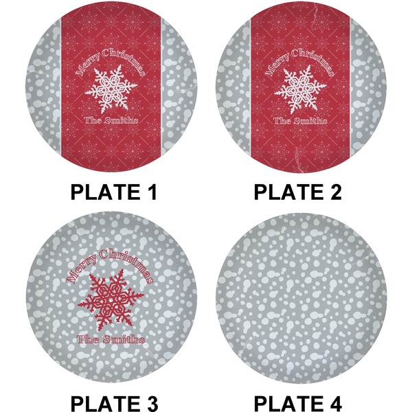 Snowflakes Set of Lunch / Dinner Plates (Approval)