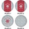 Snowflakes Set of Lunch / Dinner Plates (Approval)