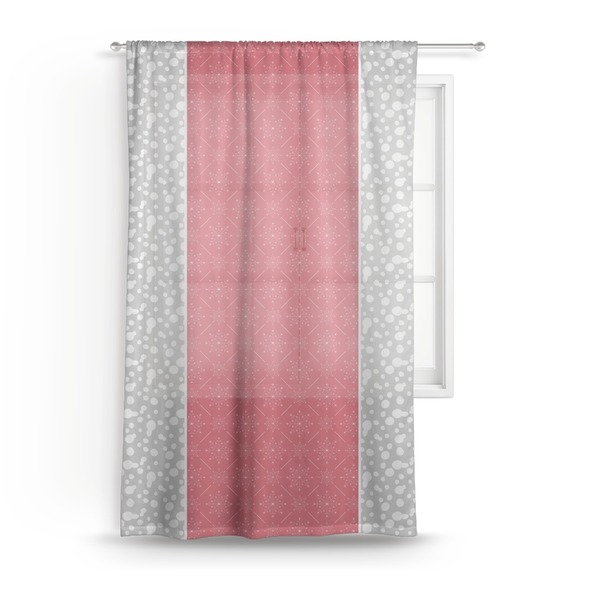 Custom Snowflakes Sheer Curtain - 50"x84"