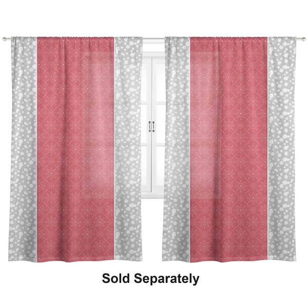 Snowflakes Sheer Curtains Double