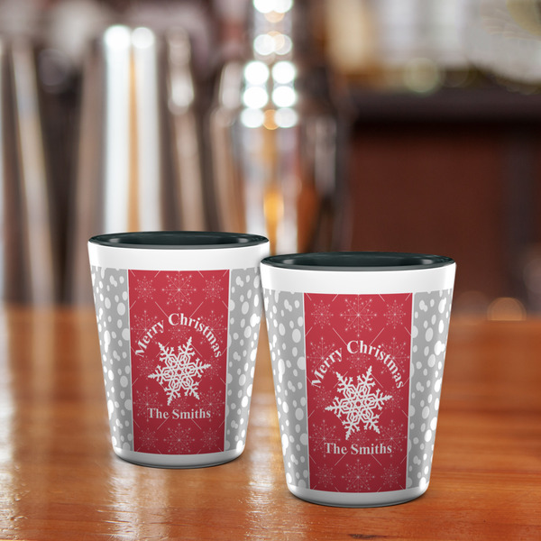 Snowflakes Shot Glass - Two Tone - LIFESTYLE