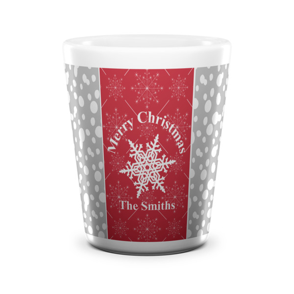 Snowflakes Shot Glass - White - FRONT