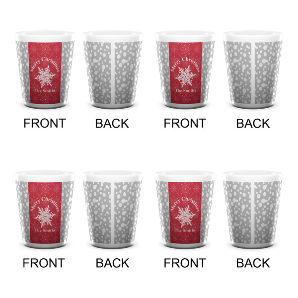 Snowflakes Shot Glass - White - Set of 4 - APPROVAL