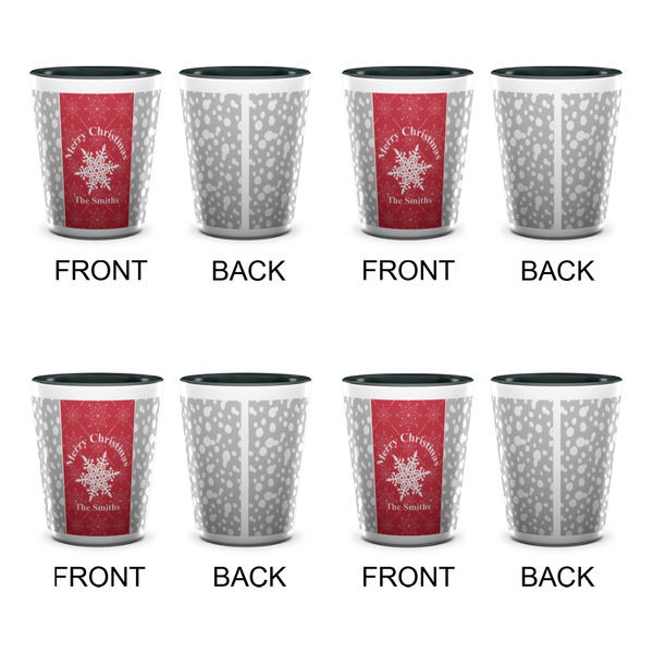 Snowflakes Shot Glassess - Two Tone - Set of 4 - APPROVAL